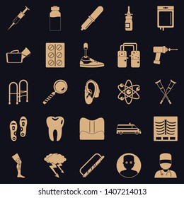 Field ambulance icons set. Simple set of 25 field ambulance vector icons for web for any design