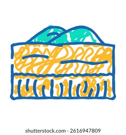 field barley yellow doodle icon sketch vector. field barley yellow sign. isolated symbol illustration