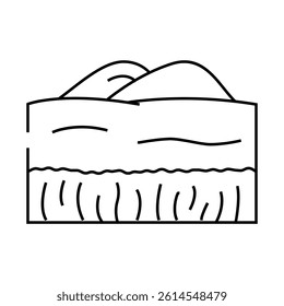 field barley yellow line icon vector. field barley yellow sign. isolated contour symbol black illustration