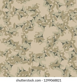 Field camouflage of various shades of green and beige colors. It is a colorful seamless pattern that can be used as a camo print for clothing and background and backdrop or computer wallpaper