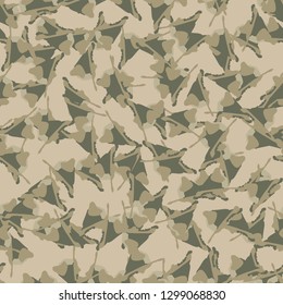 Field camouflage of various shades of green and beige colors. It is a colorful seamless pattern that can be used as a camo print for clothing and background and backdrop or computer wallpaper