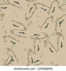 Field camouflage of various shades of green and beige colors. It is a colorful seamless pattern that can be used as a camo print for clothing and background and backdrop or computer wallpaper