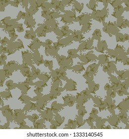 Field camouflage of various shades of green and gray colors. It is a colorful seamless pattern that can be used as a camo print for clothing and background and backdrop or computer wallpaper