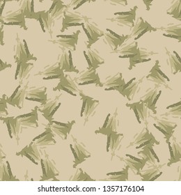 Field camouflage of various shades of green and beige colors. It is a colorful seamless pattern that can be used as a camo print for clothing and background and backdrop or computer wallpaper