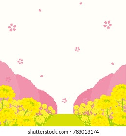 菜の花 桜 のイラスト素材 画像 ベクター画像 Shutterstock