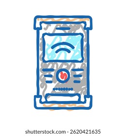 controlador de campo ícone doodle esboço vetor. sinal controlador de campo. símbolo isolado ilustração