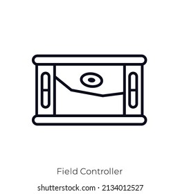 Icono del controlador de campo. Diseño de icono de estilo de esquema aislado en fondo blanco