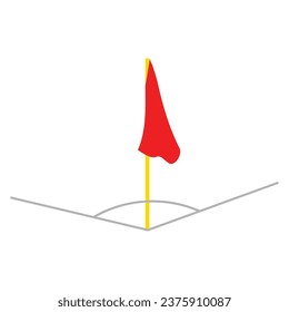 field corner flag icon illustration design