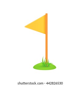 Field corner flag. Soccer equipment symbol. Vector illustration easy to edit.