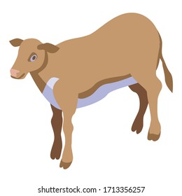 Field cow icon. Isometric of field cow vector icon for web design isolated on white background