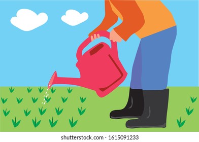 a field cultivated with a farmer