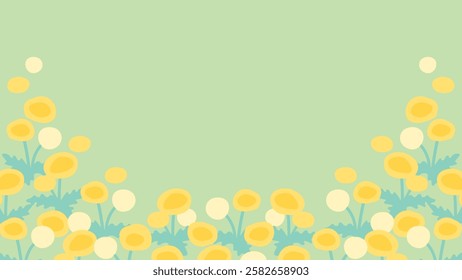A field of cute dandelions (16:9)