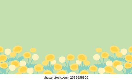 A field of cute dandelions (16:9)