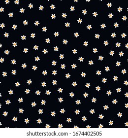 Field of daisies. Seamless pattern. Chamomile flowers endless trendy texture.