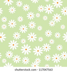 field of daisies. seamless pattern. eps 8