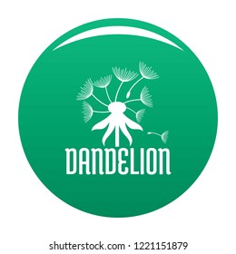 Field dandelion logo icon. Simple illustration of field dandelion vector icon for any design green