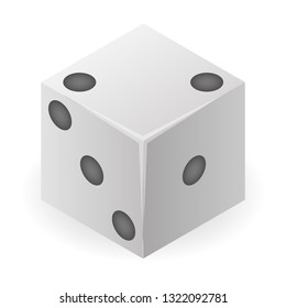 Field dice icon. Isometric of field dice vector icon for web design isolated on white background