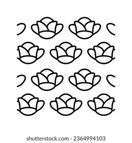 field farm with growing cabbage line icon vector. field farm with growing cabbage sign. isolated contour symbol black illustration