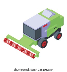 Field farm harvester icon. Isometric of field farm harvester vector icon for web design isolated on white background