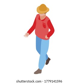 Field farmer icon. Isometric of field farmer vector icon for web design isolated on white background