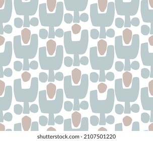 field of flowers abstract scandinavian style retro seamless fabric surface design, grey watercolor floral nordic wallpapers, boho wrapping paper and textile print, gift cover illustration, vector eps 