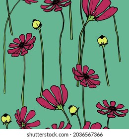 flores de campo en diferentes flores