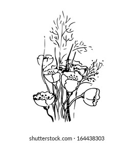 Field flowers sketch