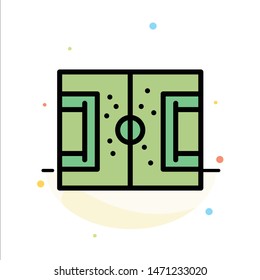 Field, Football, Game, Pitch, Soccer Abstract Flat Color Icon Template. Vector Icon Template background