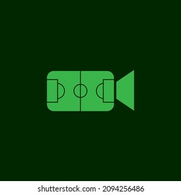 field football with video recorder logo icon vector graphic design illustration idea