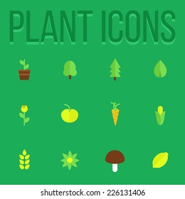 Field and forest banner set with corn, lemon and tree