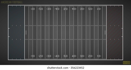 Field for game in the American football. Vector illustration