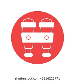 Icono de vectores de gafas de campo con colores de fondo de moda que pueden editar o modificar fácilmente

