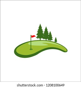 Field Golf Logo Template design