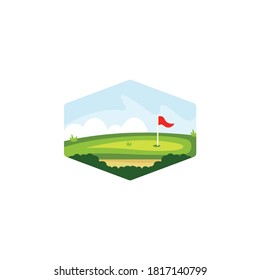 Field Golf Nature Landscaping Creative Business Logo