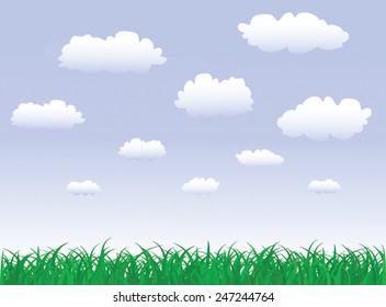 Field of Grass, Vector Illustration