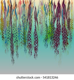 Field harvest of spikelets on the gradient background.