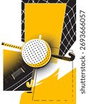 Field hockey abstract background design. The sports concept
