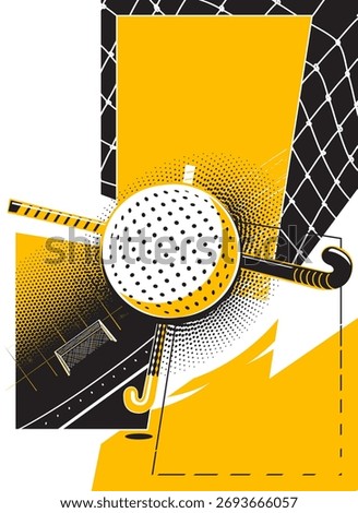 Field hockey abstract background design. The sports concept
