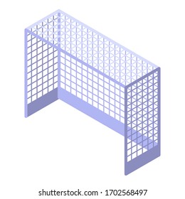 Field hockey gate icon. Isometric of field hockey gate vector icon for web design isolated on white background