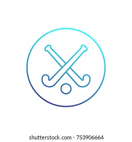 Field Hockey icon in circle