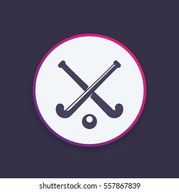 Field Hockey Icon, Vector Logo Element