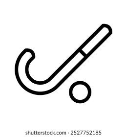 Field Hockey line out sports interface icon.