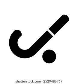Field Hockey sports interface solid icon.