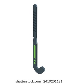 Field hockey stick icon isometric vector. Game equipment. Carbon action