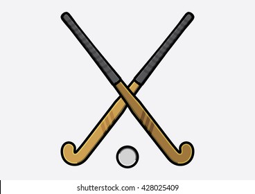 Field Hockey Sticks Crossed