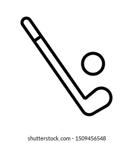 field hockey thin line vector icon