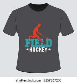 Field Hockey T-Shirt Design Eps File