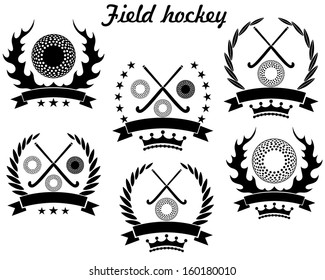 Field Hockey Vector Illustration Logo