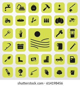 field icon. agriculture set. vector sign symbol on white background