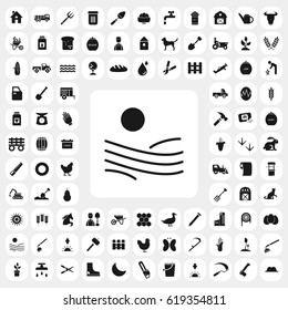 field icon. agriculture set. vector sign symbol on white background